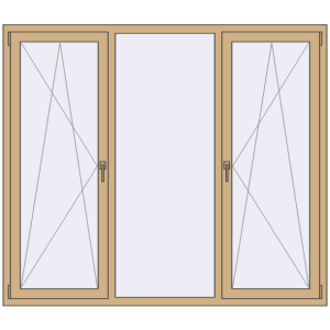 Купити Вікна 1900x1650 мм Altest Pony 375 RAL 1001 Beige з двох сторін