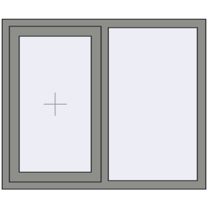 Купити Вікна 1200x1000 мм Altest Pony 375 RAL 9007 Grey aluminium з двох сторін