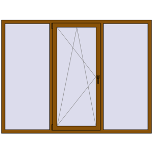 Купити Вікна 2080x1570 мм REHAU Brillant-Design GOLDEN OAK з двох сторін