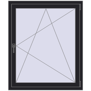 Купити Вікна 1000x1200 мм REHAU Brillant-Design BLACK_ULTI-MATT з двох сторін