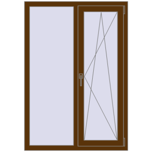Купити Вікна 1005x1450 мм REHAU Euro 60 WALNUT з двох сторін