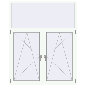 Купити Вікна 1450x1800 мм REHAU Euro 70 Білий (RAL 9016) з двох сторін