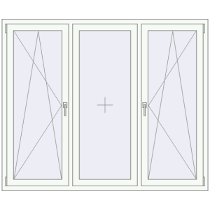 Купити Вікна 1800x1500 мм REHAU Euro 60 Білий (RAL 9016) з двох сторін