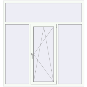 Купити Вікна 1800x1900 мм REHAU Euro 70 Білий (RAL 9016) з двох сторін