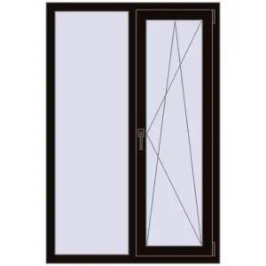 Купити Вікна 1000x1500 мм REHAU Euro 60 BLACK_BROWN з двох сторін
