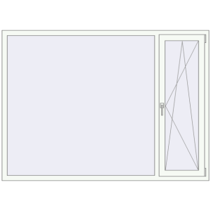 Купити Вікна 2000x1452 мм REHAU Euro 60 Білий (RAL 9016) з двох сторін