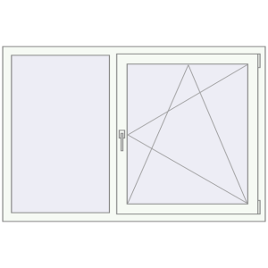 Купити Вікна 1500x1000 мм REHAU Euro 60 Білий (RAL 9016) з двох сторін