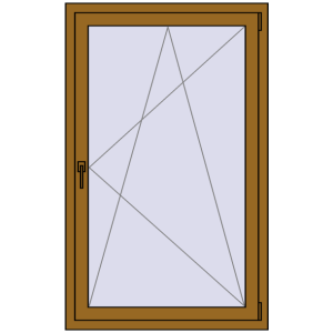 Купити Вікна 900x1500 мм REHAU Euro 70 LIGHT_OAK з двох сторін
