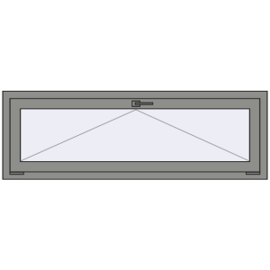 Купити Вікна 1500x500 мм Altest Pony 375 RAL 9007 Grey aluminium з двох сторін