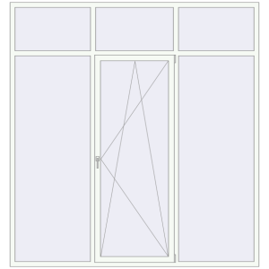Купити Вікна 2500x2650 мм REHAU Brillant-Design Білий (RAL 9016) з двох сторін