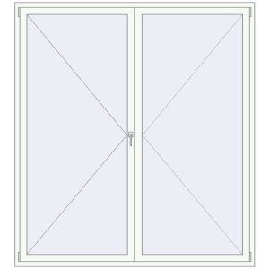 Металопластикове вікно 2000x2200 мм Одностулкове (комплектація: За замовчуванням). Вид зсередини Купити Вікна 2000x2200 мм REHAU Euro 60