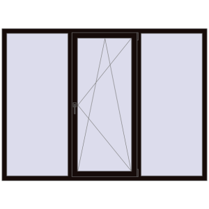 Купити Вікна 2160x1600 мм REHAU Euro 70 BLACK_BROWN з двох сторін