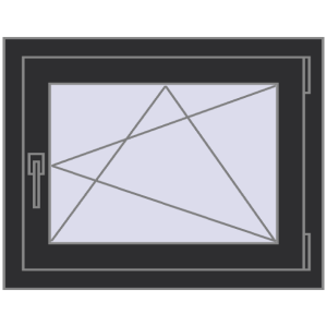 Купити Вікна 740x590 мм REHAU Euro 70 ANTHRACITE_GREY_GLATT з двох сторін