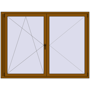 Купити Вікна 2000x1500 мм REHAU Euro 70 GOLDEN OAK з двох сторін