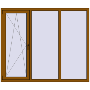Купити Вікна 1800x1500 мм REHAU Euro 60 GOLDEN OAK з двох сторін