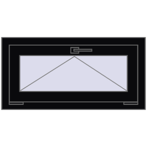 Купити Вікна 800x400 мм Altest Pony 375 RAL 9005 Jet black з двох сторін