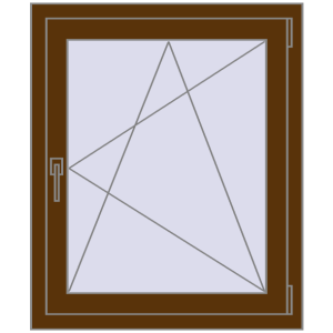Купити Вікна 750x900 мм REHAU Euro 70 WALNUT з двох сторін