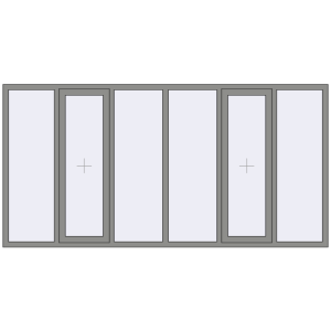Купити Вікна 3000x1500 мм Altest Pony 375 RAL 9007 Grey aluminium з двох сторін