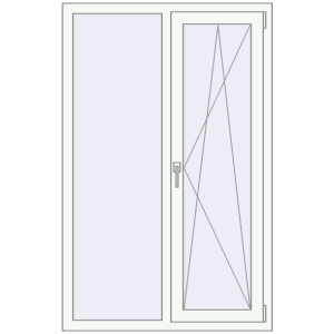 Купити Вікна 1000x1560 мм REHAU Euro 60 Білий (RAL 9016) з двох сторін