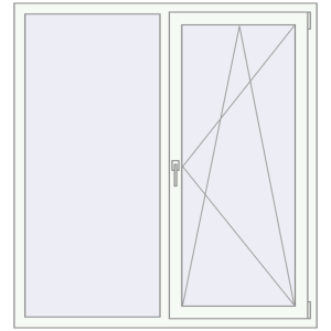 Купити Вікна 1400x1500 мм REHAU Euro 60 Білий (RAL 9016) з двох сторін