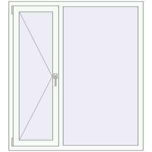 Купити Вікна 1300x1440 мм REHAU Euro 60 Білий (RAL 9016) з двох сторін