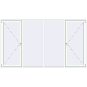 Купити Вікна 3000x1700 мм REHAU Euro 60 Білий (RAL 9016) з двох сторін