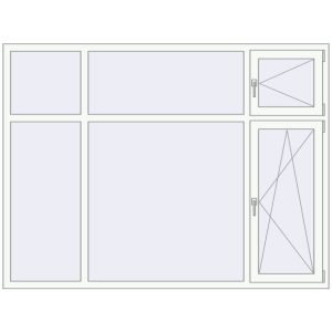Купити Вікна 2200x1650 мм REHAU Euro 70 Білий (RAL 9016) з двох сторін