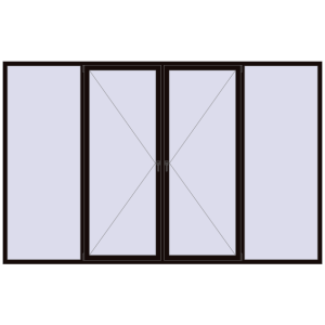Купити Вікна 3620x2300 мм REHAU SYNEGO MD BLACK_BROWN з двох сторін