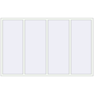 Купити Вікна 2500x1550 мм REHAU Euro 60 Білий (RAL 9016) з двох сторін