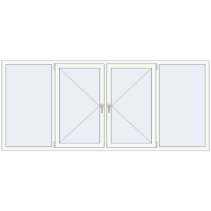 Купити Вікна 2760x1200 мм REHAU Euro 60 Білий (RAL 9016) з двох сторін