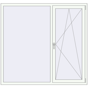 Купити Вікна 1700x1600 мм REHAU SYNEGO MD Білий (RAL 9016) з двох сторін