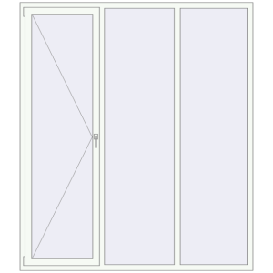 Купити Вікна 2000x2300 мм REHAU Euro 70 Білий (RAL 9016) з двох сторін