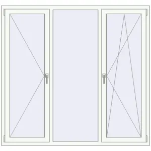 Купити Вікна 1800x1700 мм REHAU Euro 60 Білий (RAL 9016) з двох сторін