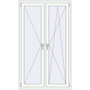 Купити Вікна 1030x1750 мм REHAU Brillant-Design Білий (RAL 9016) з двох сторін