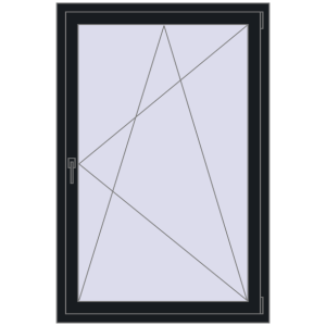 Купити Вікна 1000x1500 мм REHAU Euro 60 BLACK_COOL_110L-2 з двох сторін