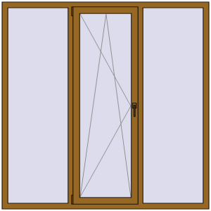 Купити Вікна 1800x1800 мм REHAU Euro 60 LIGHT_OAK з двох сторін