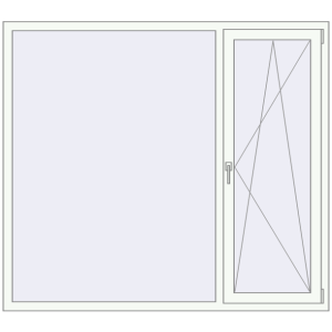 Купити Вікна 1800x1600 мм REHAU SYNEGO MD Білий (RAL 9016) з двох сторін