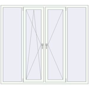 Купити Вікна 2000x1800 мм REHAU Euro 70 Білий (RAL 9016) з двох сторін