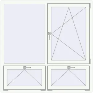 Купити Вікна 1500x1500 мм REHAU Euro 60 Білий (RAL 9016) з двох сторін