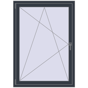 Металопластикове вікно 1000x1420 мм Одностулкове (комплектація: Базова). Вид зсередини Купити Вікна 1000x1420 мм REHAU SYNEGO MD