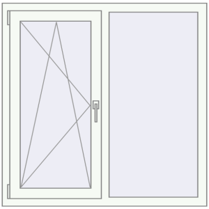 Купити Вікна 1140x1130 мм REHAU Brillant-Design Білий (RAL 9016) з двох сторін