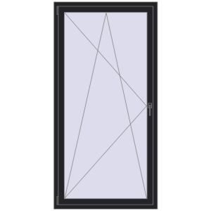 Купити Вікна 1000x2000 мм REHAU SYNEGO MD BLACK_ULTI-MATT з двох сторін