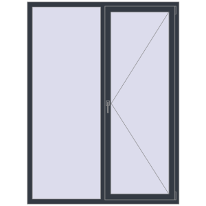 Купити Вікна 1500x2000 мм REHAU Euro 60 ANTHRACITE_GREY_STRUKTURAL з двох сторін