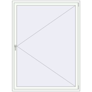 Металопластикове вікно 1500x2000 мм Одностулкове (комплектація: За замовчуванням). Вид зсередини Купити Вікна 1500x2000 мм REHAU SYNEGO MD Білий (RAL 9016) з двох сторін