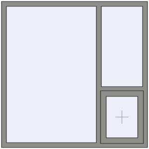 Купити Вікна 1500x1500 мм Altest Pony 375 RAL 9007 Grey aluminium з двох сторін