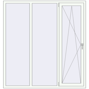 Купити Вікна 1700x1800 мм REHAU Euro 70 Білий (RAL 9016) з двох сторін