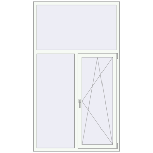Купити Вікна 1250x2170 мм REHAU Brillant-Design Білий (RAL 9016) з двох сторін