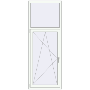 Купити Вікна 770x2040 мм REHAU Brillant-Design Білий (RAL 9016) з двох сторін