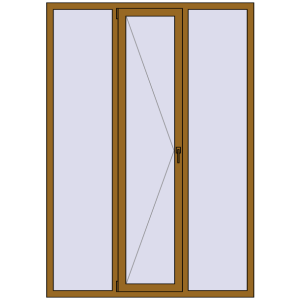 Купити Вікна 1550x2200 мм REHAU Euro 60 LIGHT_OAK з двох сторін