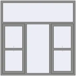 Купити Вікна 1800x1800 мм Altest Pony 375 RAL 9007 Grey aluminium з двох сторін